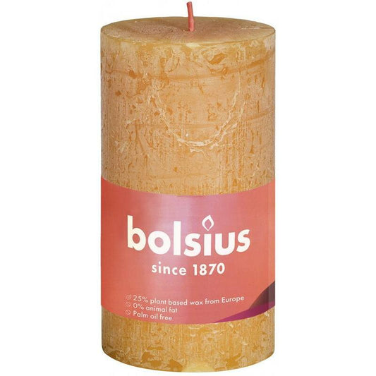 Bolsius Rustiek stompkaars shine 100/50 honeycomb yellow 1st