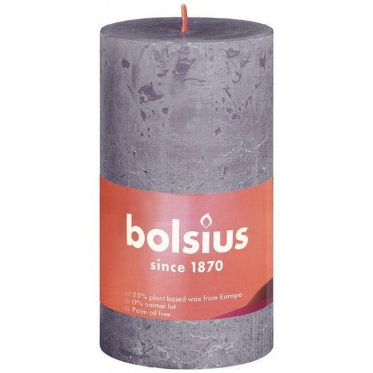 Bolsius Rustiek stompkaars shine 100/50 frosted lavender 1st