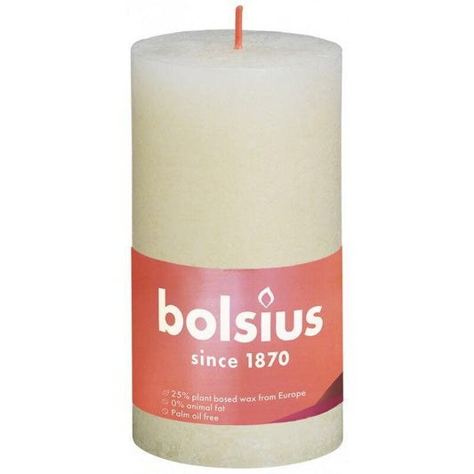 Bolsius Rustiek stompkaars shine 130/68 soft pearl 1st