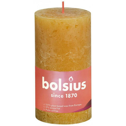 Bolsius Rustiek stompkaars shine 130/68 honeycomb yellow 1st