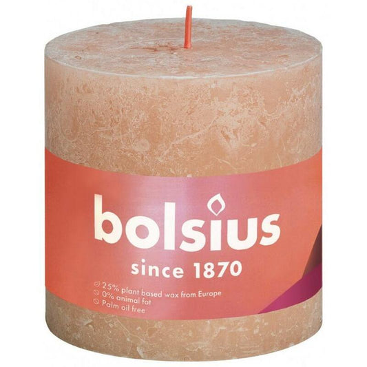 Bolsius Rustiek stompkaars shine 100/100 misty pink 1st