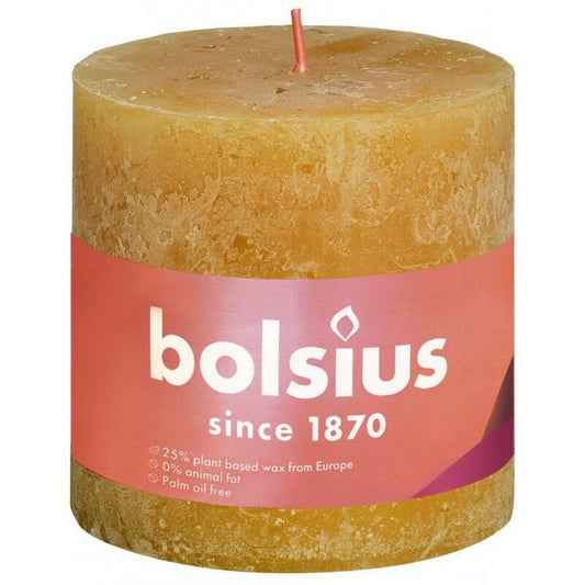 Bolsius Rustiek stompkaars shine 100/100 honeycomb yellow 1st