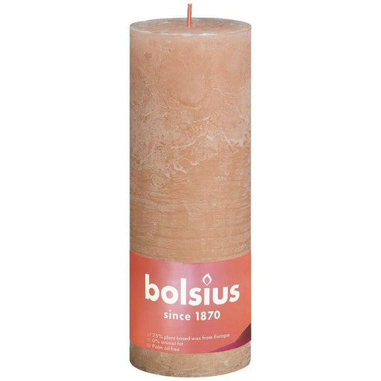 Bolsius Rustiek stompkaars shine 190/68 misty pink 1st