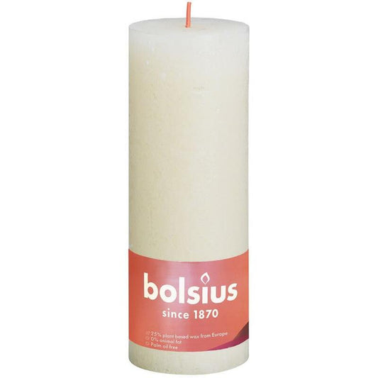 Bolsius Rustiek stompkaars shine 190/68 soft pearl 1st