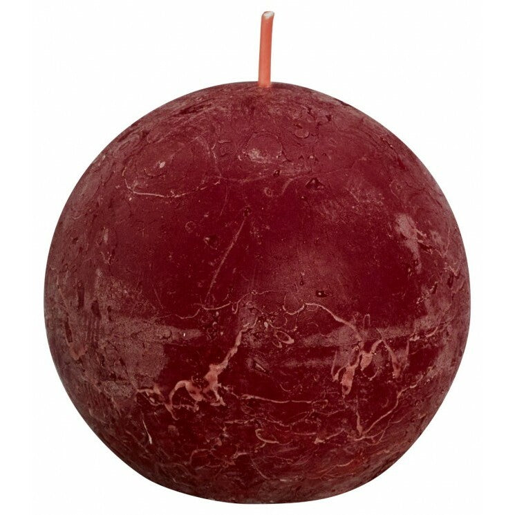 Bolsius Rustiek bolkaars shine 76 velvet red 1st