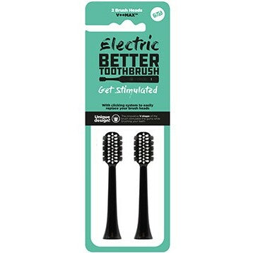 Bettertoothbrush Opzetborstel regular zwart 2st
