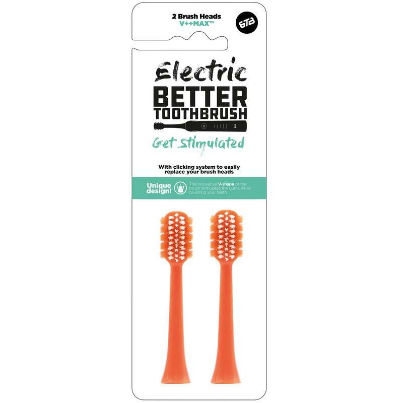 Bettertoothbrush Opzetborstel regular coral 2st