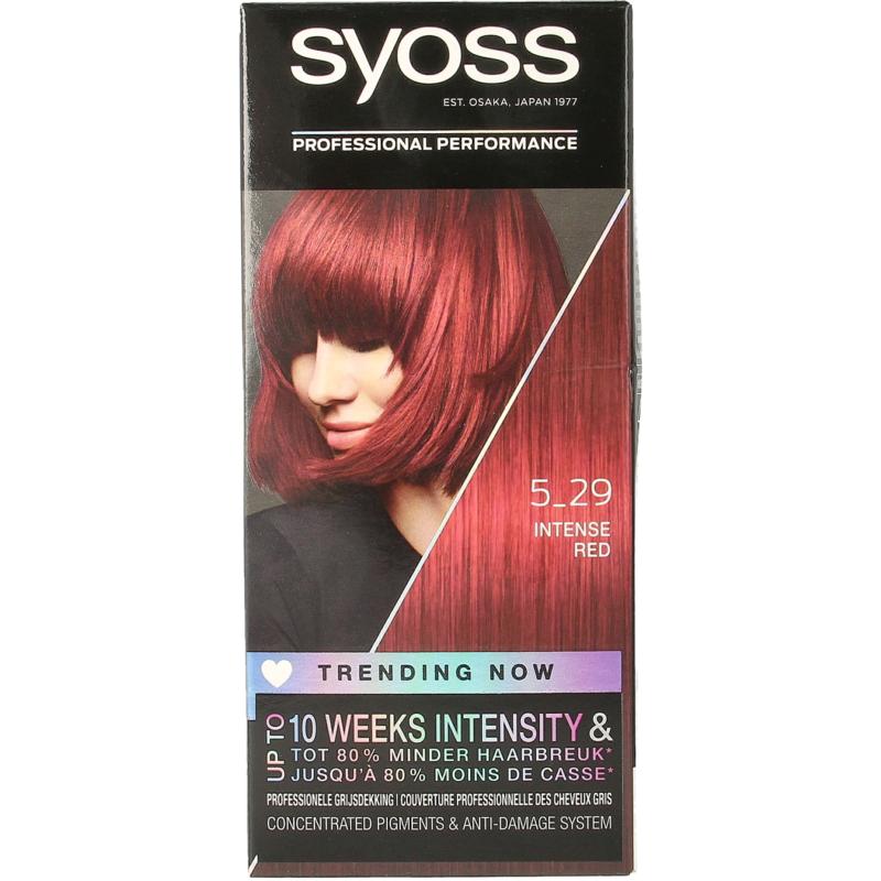 Syoss Color baseline 5-29 intens rood haarverf 1set