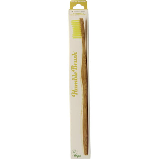 The Humble Co Tandenborstel bamboe medium geel 1st