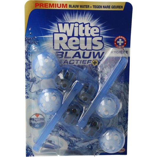 Witte Reus Toiletblok blauw actief hygiene 100g