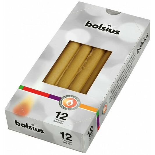 Bolsius Gotische kaars 245/24 met goud 12st