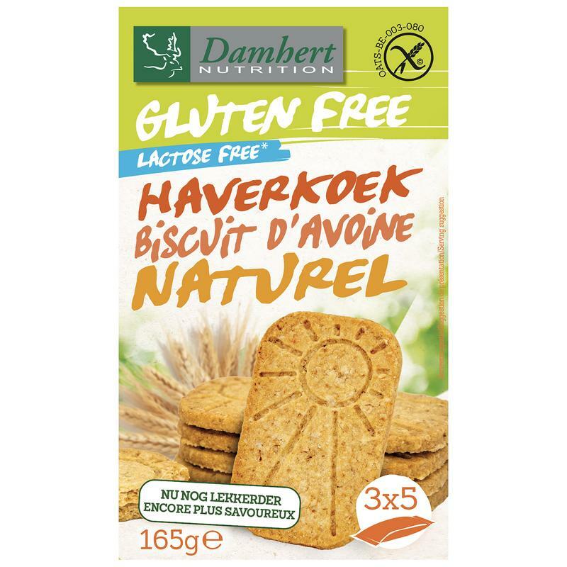Damhert Haverkoekjes naturel glutenvrij 165g