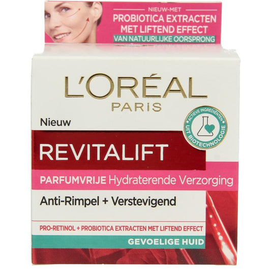 Loreal Revitalift dagcreme parfumvrij 50ml