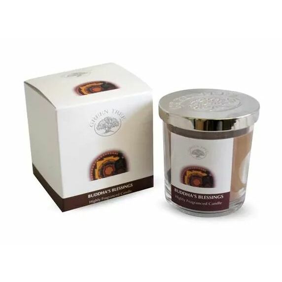 Green Tree Geurkaars Buddha's blessing glas 200g