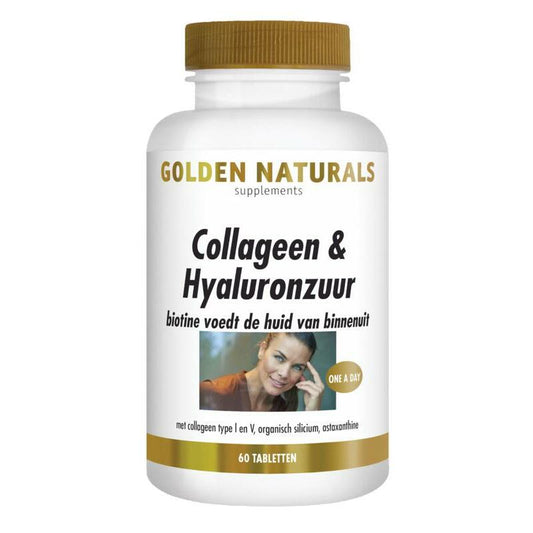 Golden Naturals Collageen & hyaluronzuur 60tb