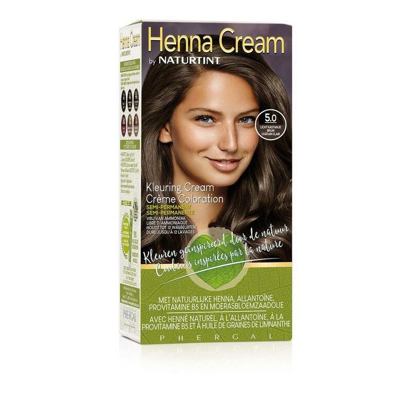 Naturtint Henna cream 5.00 licht kastanje bruin 110ml