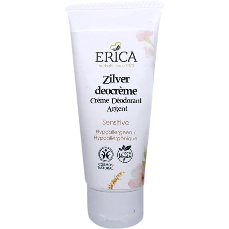 Erica Deodorant creme zilver sensitive 50ml