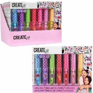 Create It Lipgloss met glitter & geur 7 stuks 1set