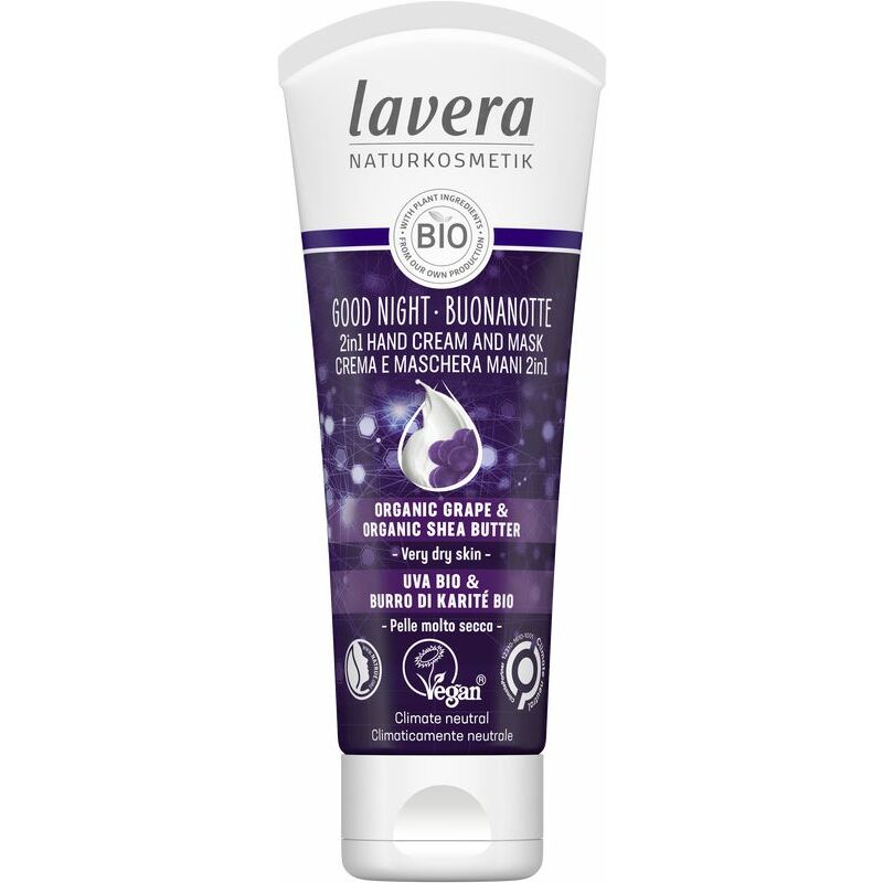 Lavera Good night 2in1 handcreme & masker EN-IT 75ml