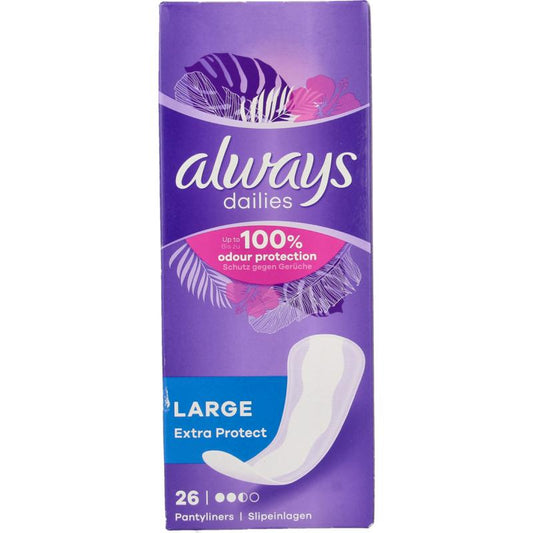Always Dailies inlegkruisjes extra protect large 26st