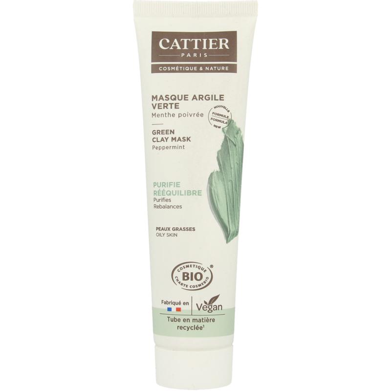 Cattier Groene klei masker munt 100ml