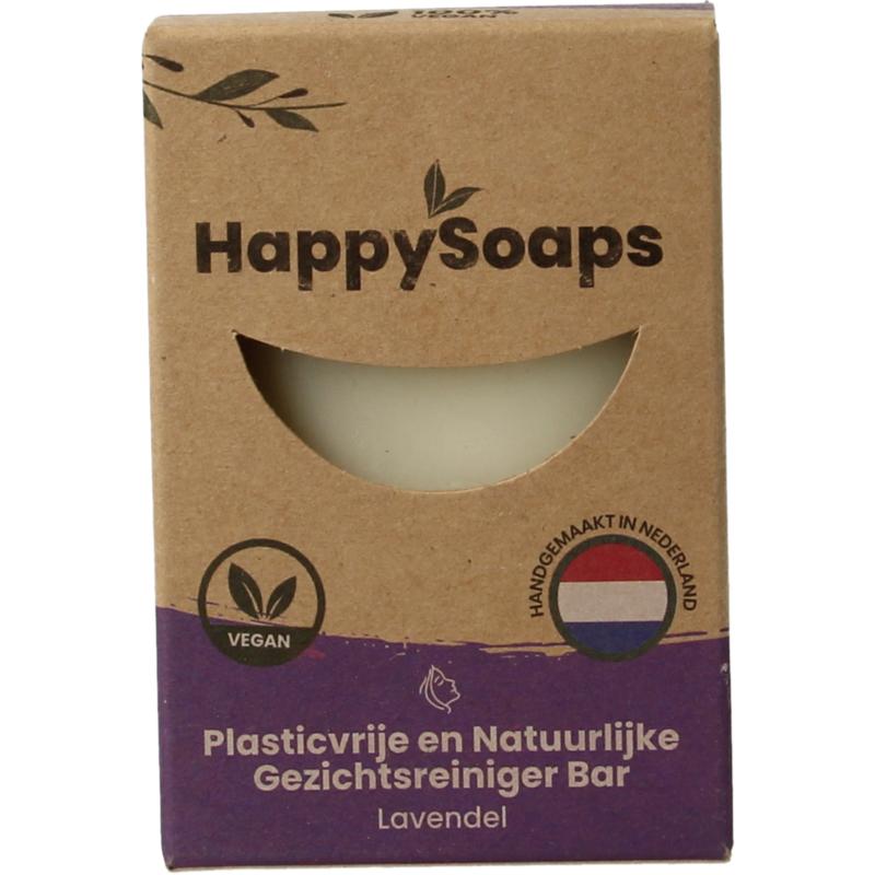 Happysoaps Gezichtreiniger bar lavendel 70g
