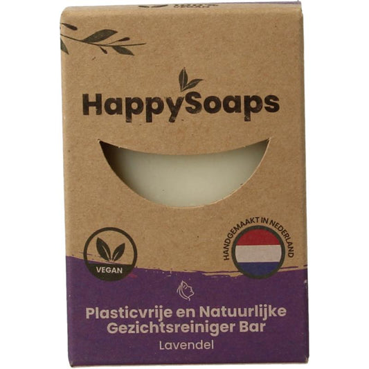 Happysoaps Gezichtreiniger bar lavendel 70g