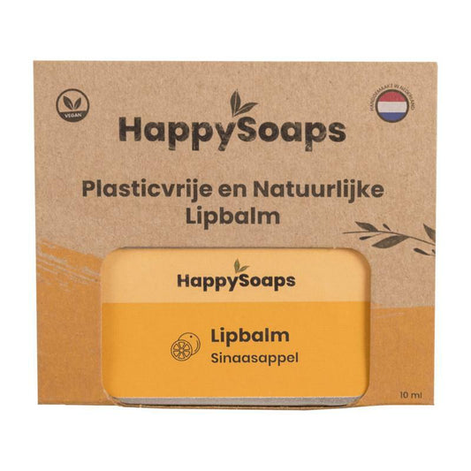 Happysoaps Lipbalm sinaasappel 10g