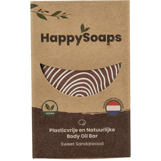 Happysoaps Body oil bar sweet sandelwood 70g