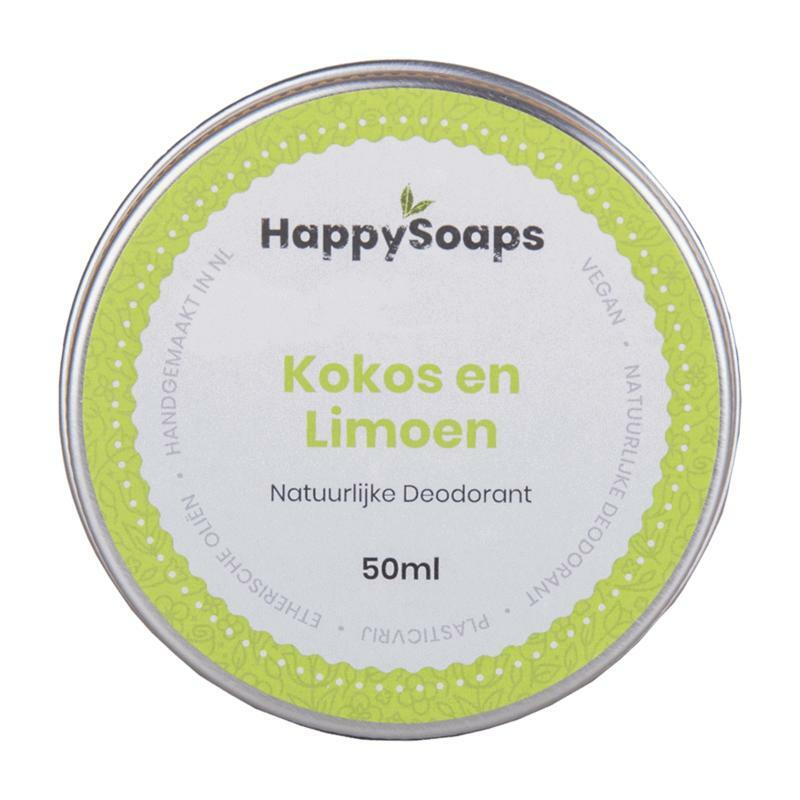 Happysoaps Deodorant kokos en limoen 50g