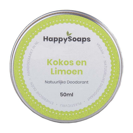 Happysoaps Deodorant kokos en limoen 50g