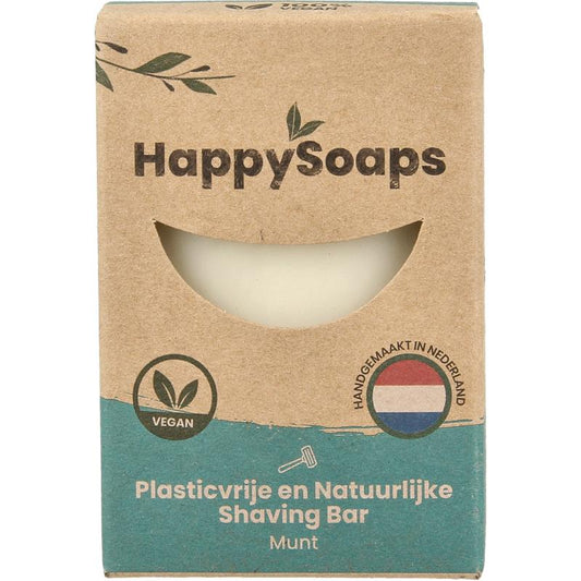 Happysoaps Shaving bar munt 70g