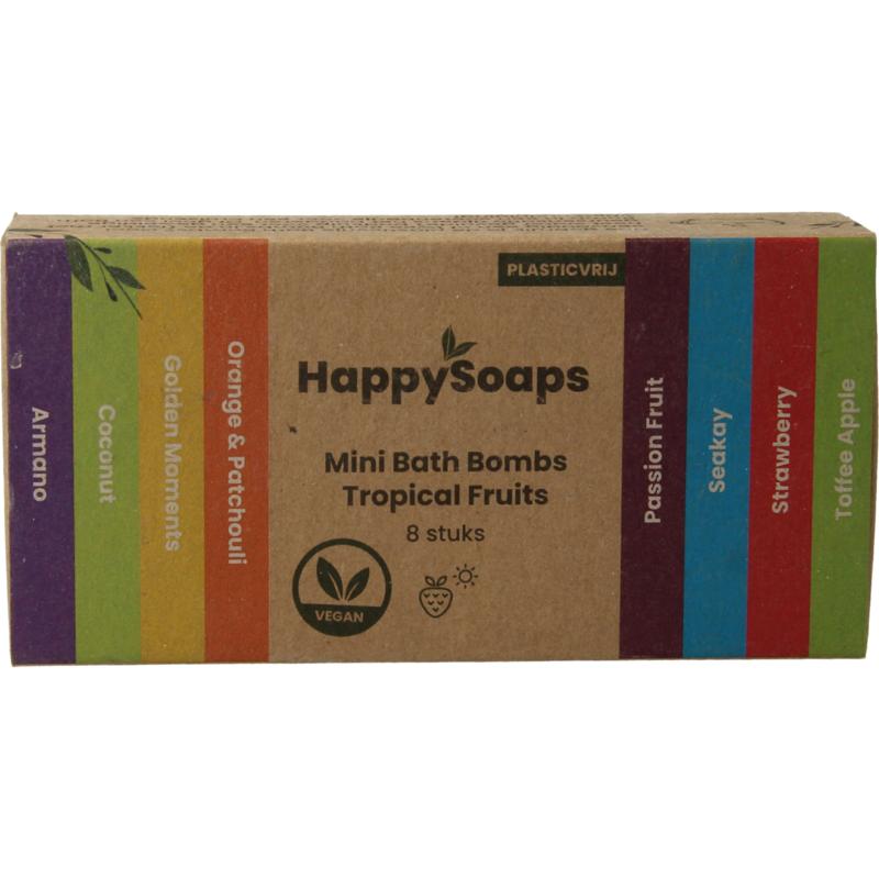 Happysoaps Bath bombs tropical fruits 80g