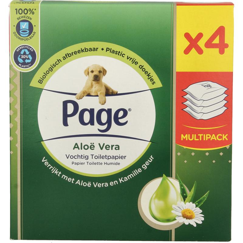 Page Vochtig toiletpapier aloe vera 4x38st