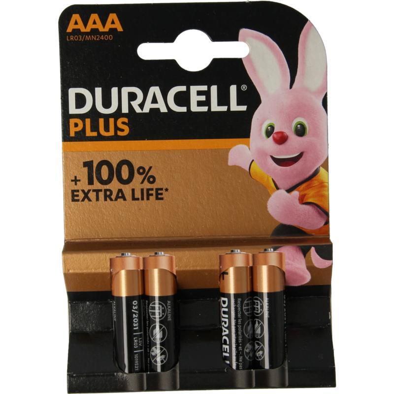 Duracell Alkaline plus AAA 4st