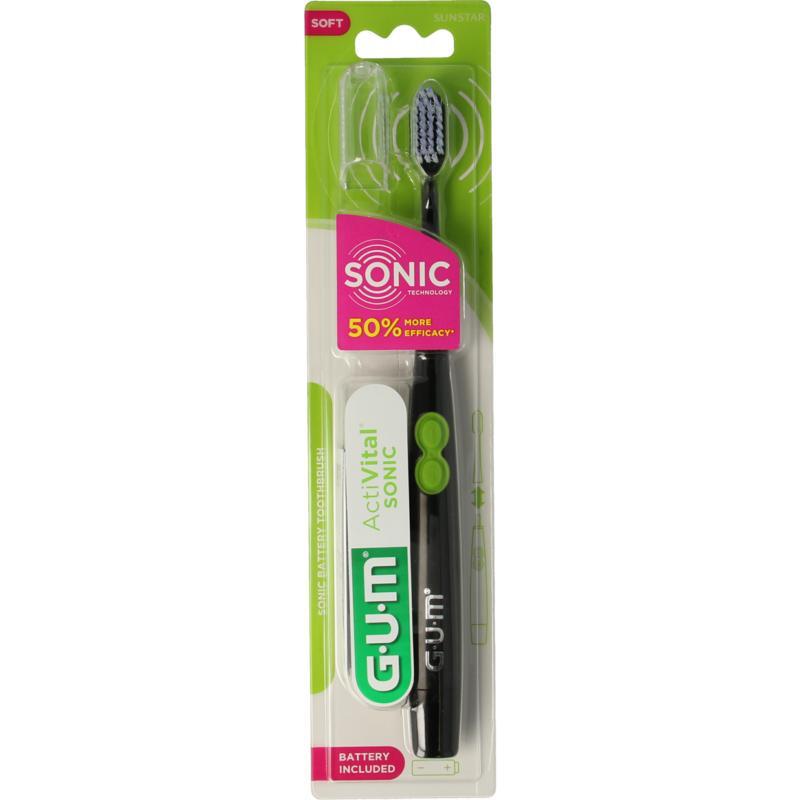 GUM Sonic tandenborstel zwart 1st