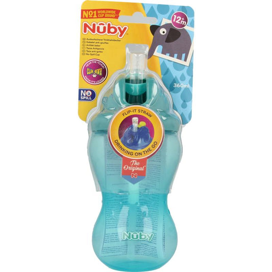 Nuby Flip it 360ml 12 maand+ aqua 1st