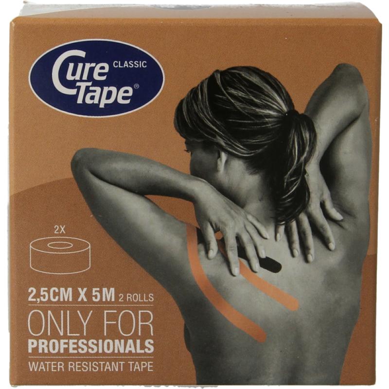 Curetape Tape 2.5cm x 5mtr beige 2st