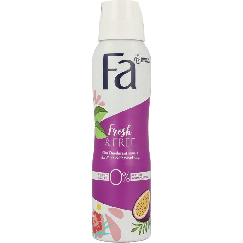 FA Deospray Fresh & Free Mint & Passionfruit 150ml