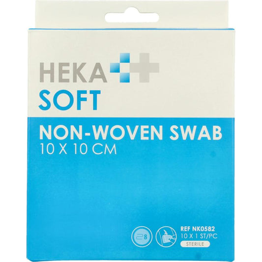 Hekasoft Non woven kompres 10 x 10 8-laags 10st