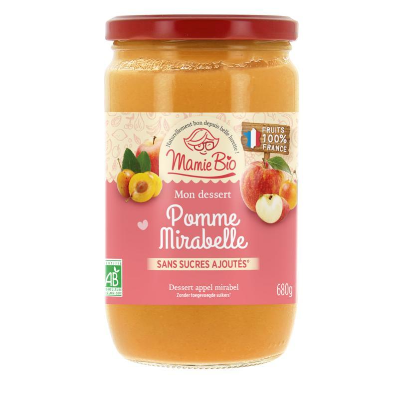 Mamie Bio Appelmoes & mirabelle pruimen 680g