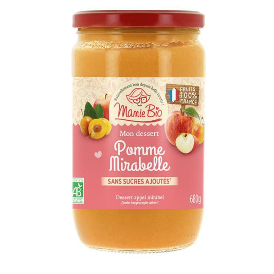 Mamie Bio Appelmoes & mirabelle pruimen 680g