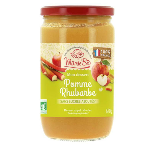 Mamie Bio Appelmoes & rabarber 680g
