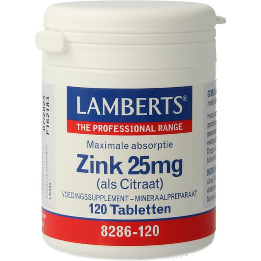 Lamberts Zink citraat 25mg 120tb