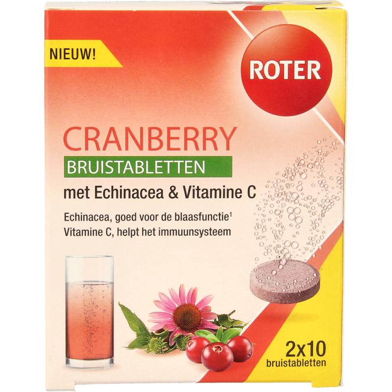 Roter Bruistabletten cranberry duopack 20brt