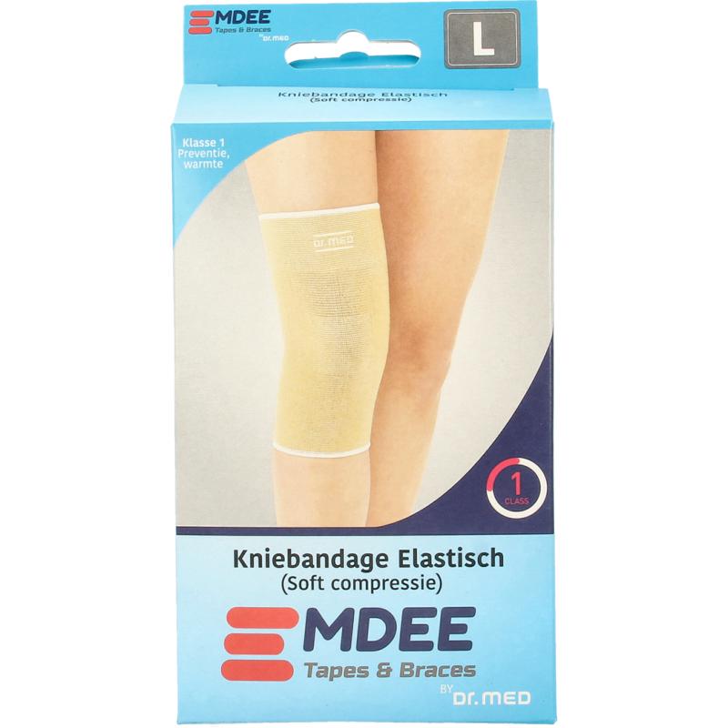 Emdee Elastic support knie maat L huidskleur 1st