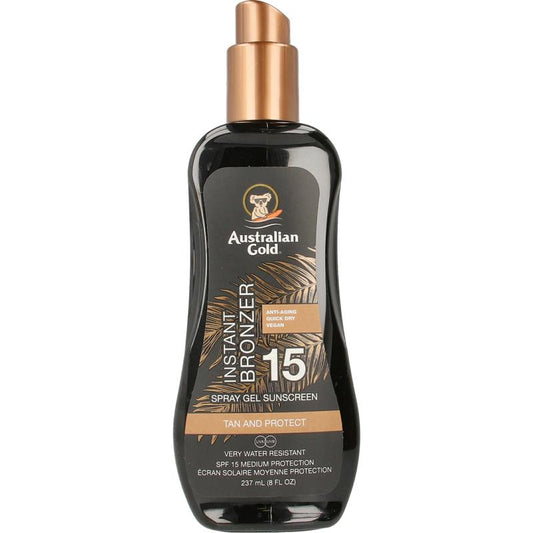 Australian Gold Spray gel met bronzer SPF15 237ml