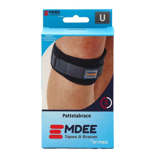 Emdee Knie/patella supportband blauw 1st