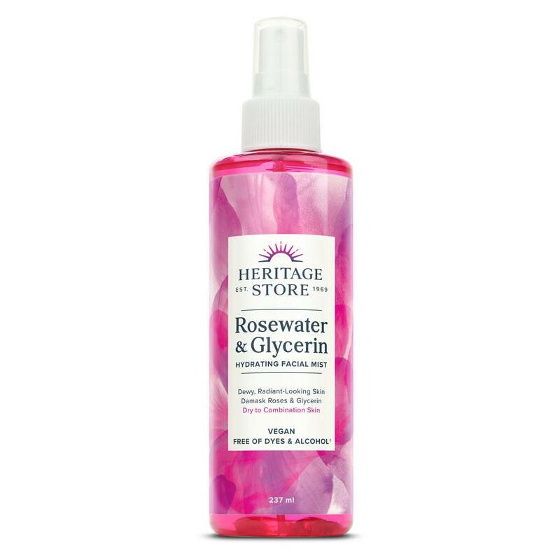 Heritage Store Rosewater with glycerin 237ml