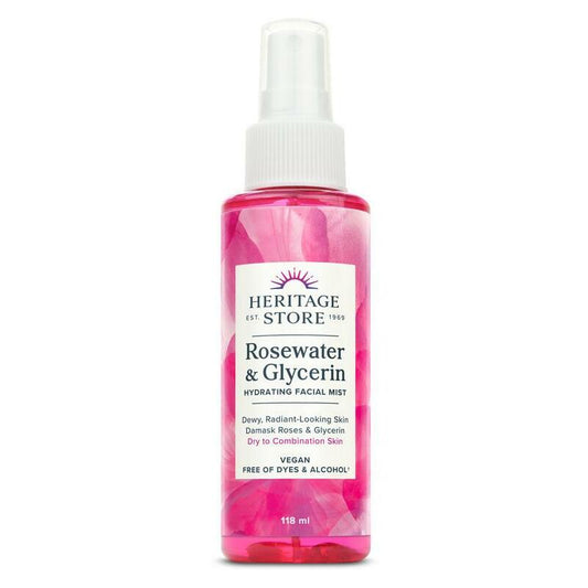 Heritage Store Rosewater with glycerin 118ml